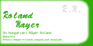 roland mayer business card